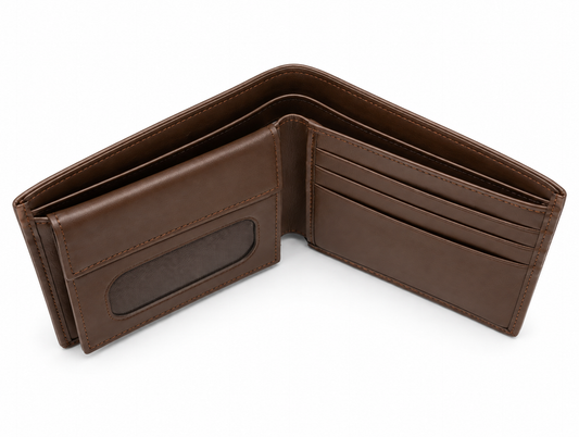 Brown premium leather men wallet