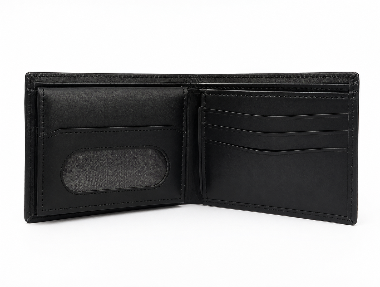 Black premium leather men wallet